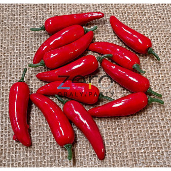 Chilli papričky 7 cm (12 ks) - červená