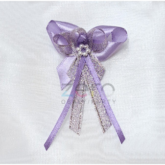 Vonička (vývazek) svatební - fialovo-fialová s perlovým květem